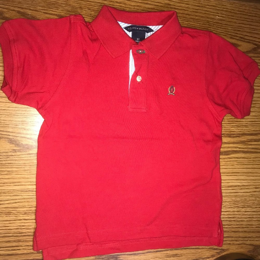 Tommy Hilfiger red polo boys 3T NWT